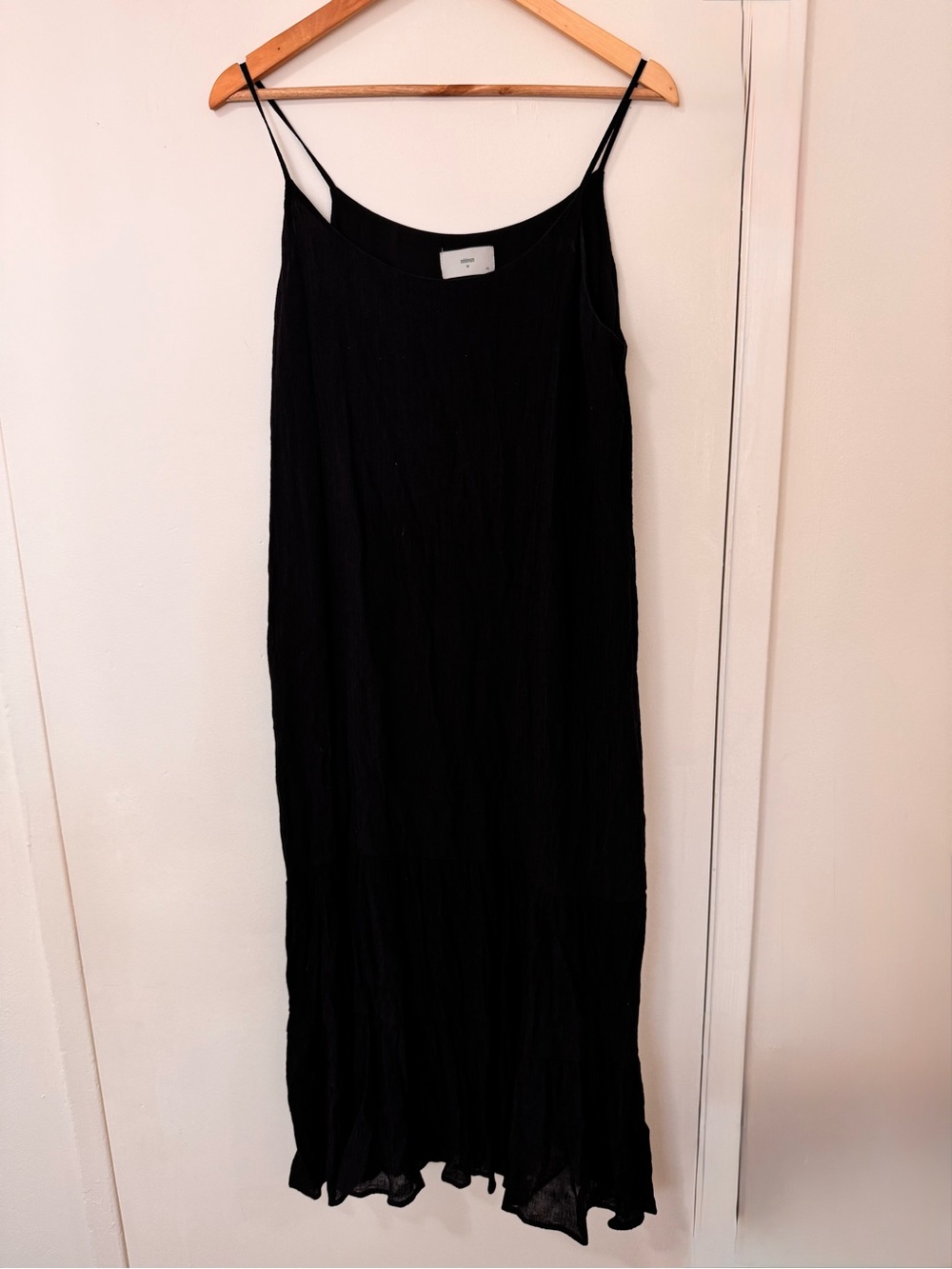 Minimum Black Maxi Slip Dress – Size 40